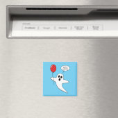 Niedlicher Cartoon Ghost mit Red Balloon Magnet (In Situ (Geschirrspüler))