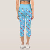 Niedlicher Cartoon Ghost mit Red Balloon Pattern Capri Leggings (Rückseite)