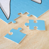 Niedlicher Cartoon Ghost mit Red Balloon Puzzle (Seite)