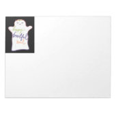 Niedlicher Cartoon-Ghost mit Textepad Notizblock (Vorderseite)