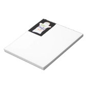 Niedlicher Cartoon-Ghost mit Textepad Notizblock (Rotiert)