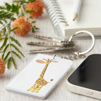 Niedlicher Cartoon Giraffe Akryllischer Schlüssela Schlüsselanhänger