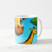Niedlicher Cartoon Giraffe Kaffeetasse (VorderseiteRechts)
