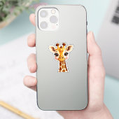 Niedlicher Cartoon Giraffe Lächeln Aufkleber (Telefon)