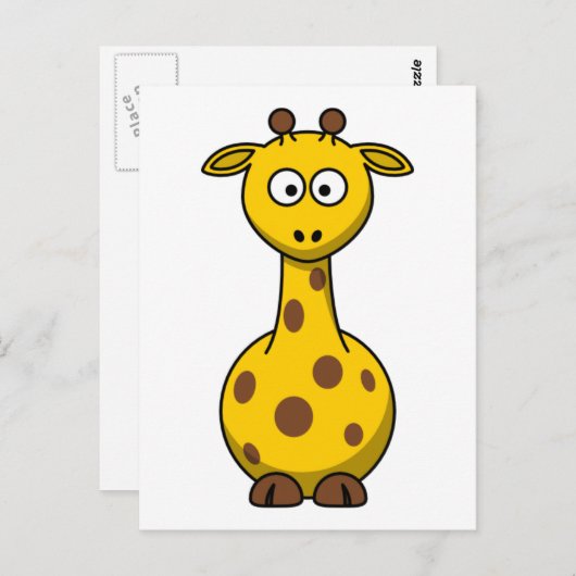 Niedlicher Cartoon Giraffe Postkarte (Vorne/Hinten)