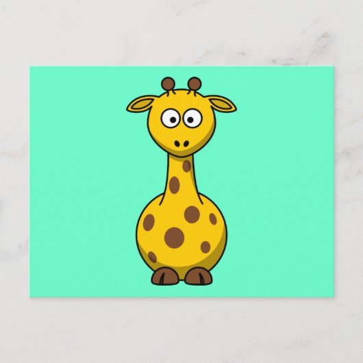 Niedlicher Cartoon Giraffe Postkarte (Vorderseite)