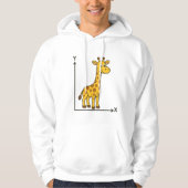 Niedlicher Cartoon Giraffe über Mathe X-Y-Achse Hoodie (Vorderseite)