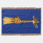 Niedlicher Cartoon Giraffe und Blume Decke (Vorderseite)
