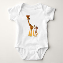 Niedlicher Cartoon Giraffe und Calf Baby