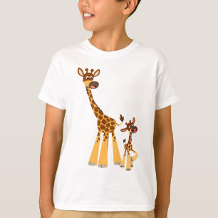 Niedlicher Cartoon Giraffe und Calf Kids T - Shirt