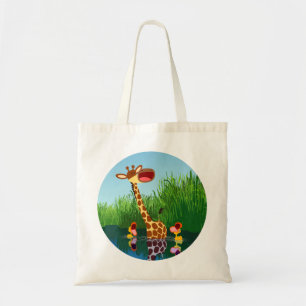 Niedlicher Cartoon Giraffe und Ducklings-Tasche Tragetasche