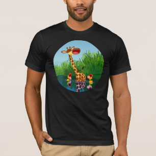 Niedlicher Cartoon Giraffe und Encklings T - Shirt
