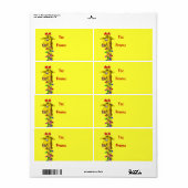Niedlicher Cartoon Giraffe Xmas Geschenkstempel Vo (Vorne)