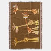 Niedlicher Cartoon Giraffen: Die Herdenwurzelblank Decke (Vorderseite Vertikal)