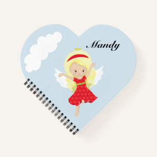 Niedlicher Cartoon Girl Angel Notizblock