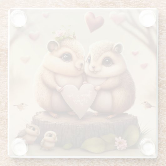 Niedlicher Cartoon Glasuntersetzer (Rückseite)