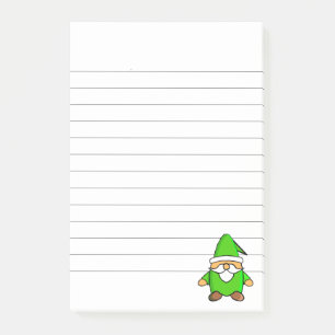 Niedlicher Cartoon Gnome Lined Post-it Klebezettel