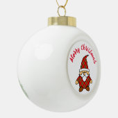 Niedlicher Cartoon Gnome Zeichnend Keramik Ball We Kugel-Ornament (Links)