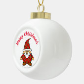 Niedlicher Cartoon Gnome Zeichnend Keramik Ball We Kugel-Ornament (Rechts)