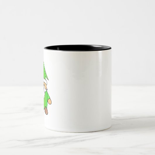Niedlicher Cartoon Gnome Zwei-Tone-Kaffee-Tasse Zweifarbige Tasse (Mittel)