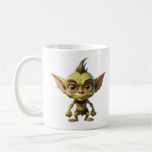 Niedlicher Cartoon Goblin mit Pointy Ohren Kaffeetasse (Links)