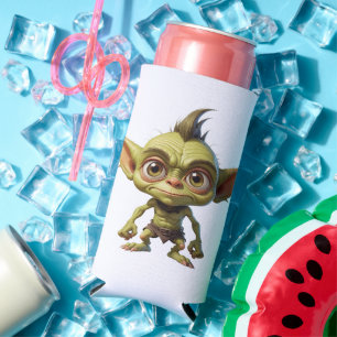 Niedlicher Cartoon Goblin mit Pointy Ohren Selters Dosenkühler