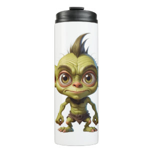 Niedlicher Cartoon Goblin mit Pointy Ohren Thermosbecher