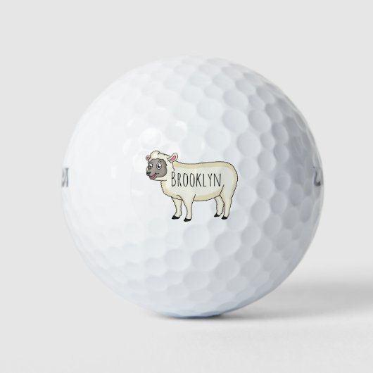 Niedlicher Cartoon Golfball (Vorderseite)