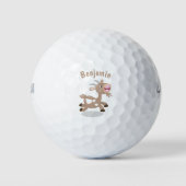 Niedlicher Cartoon Golfball (Vorderseite)