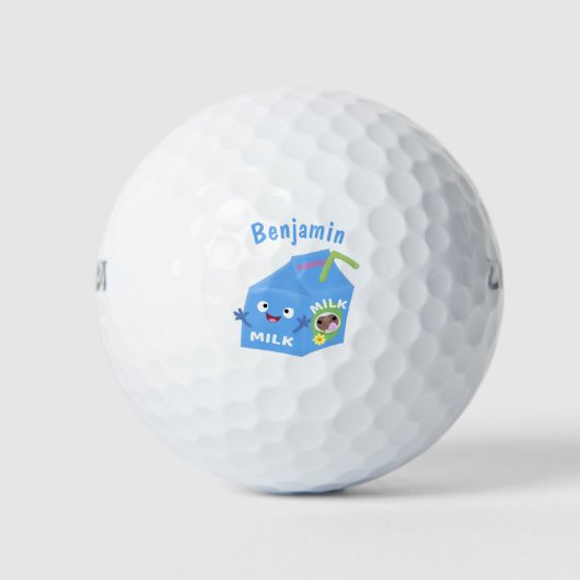 Niedlicher Cartoon Golfball (Vorderseite)