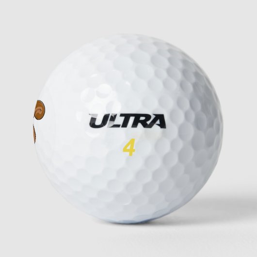 Niedlicher Cartoon Golfball (Logo)