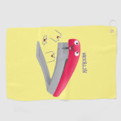 Niedlicher Cartoon Golfhandtuch (Horizontal)