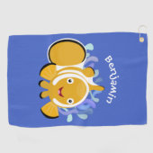 Niedlicher Cartoon Golfhandtuch (Horizontal)