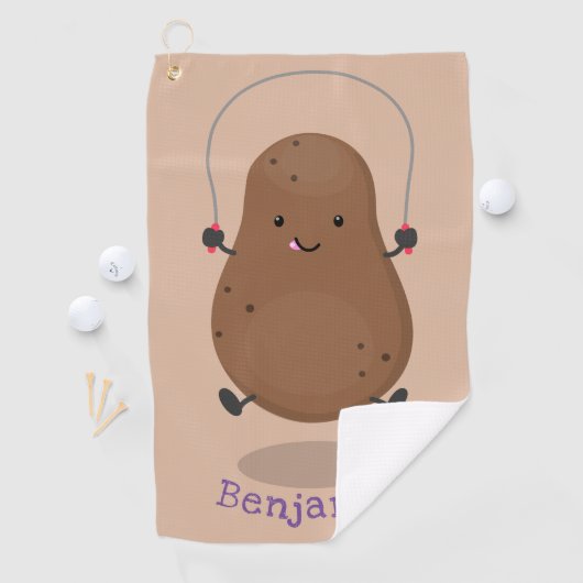 Niedlicher Cartoon Golfhandtuch (Insitu)