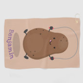 Niedlicher Cartoon Golfhandtuch (Horizontal)