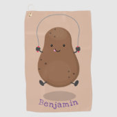 Niedlicher Cartoon Golfhandtuch (Vorderseite)