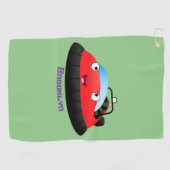 Niedlicher Cartoon Golfhandtuch (Horizontal)