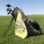Niedlicher Cartoon Golfhandtuch (Gras)