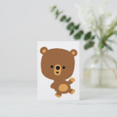 Niedlicher Cartoon "Good Vibe" Bärenkarte Visitenkarte (Stehend Vorderseite)