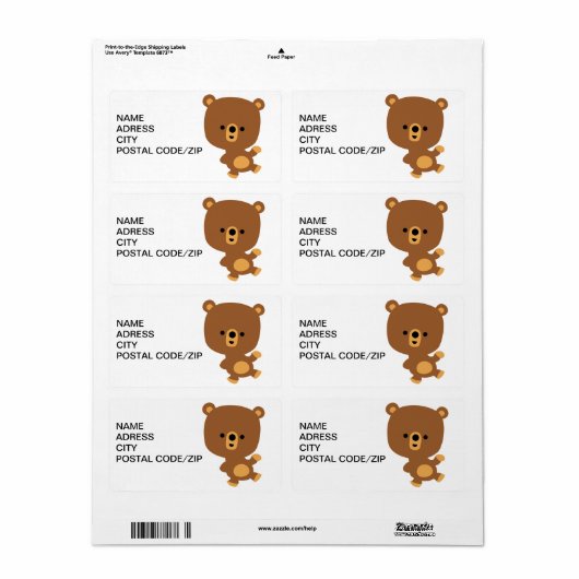 Niedlicher Cartoon "Good Vibe" Bärenkennzeichnung (Vorne)