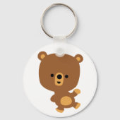 Niedlicher Cartoon "Good Vibe" BärenSchlüsselanhän Schlüsselanhänger (Vorderseite)