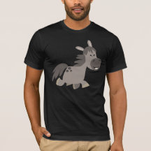 Niedlicher Cartoon Grau Pony T - Shirt