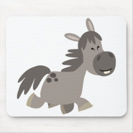 Niedlicher Cartoon Gray Pony Mousepad