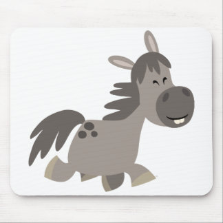 Niedlicher Cartoon Gray Pony Mousepad