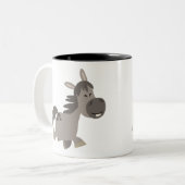 Niedlicher Cartoon Gray Pony Zweifarbige Tasse (Vorderseite Links)