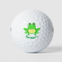 Niedlicher Cartoon Green Kawaii Frog Golfball