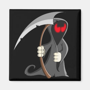 Niedlicher Cartoon-grimmiger Sensenmann Halloween Magnet