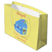 Niedlicher Cartoon Große Geschenktüte (Rückseite Schrägansicht)