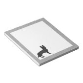 Niedlicher Cartoon GSD Dog Gray Notizblock (angewinkelt)