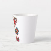 Niedlicher Cartoon-Hahn mit Tasse | (Vorderseite)